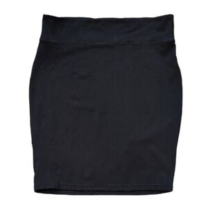 3/$20 Kismet Short Bodycon Skirt Womens Size Large Black Stretch Cotton Pull On